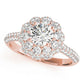 Double Halo Pavé Engagement Rings