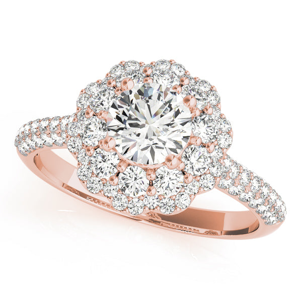Double Halo Pavé Engagement Rings