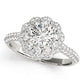 Double Halo Pavé Engagement Rings