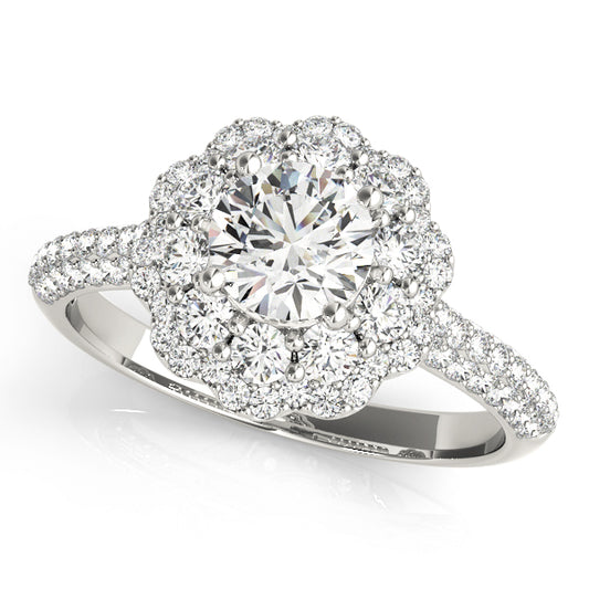 Double Halo Pavé Engagement Rings