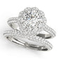 Double Halo Pavé Engagement Rings