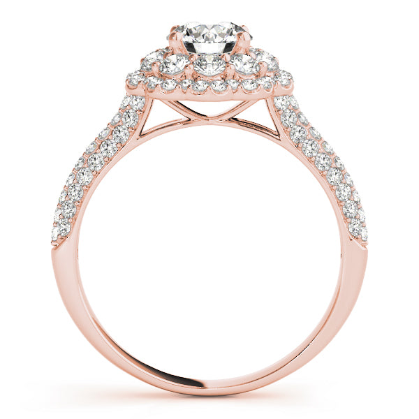 Double Halo Pavé Engagement Rings