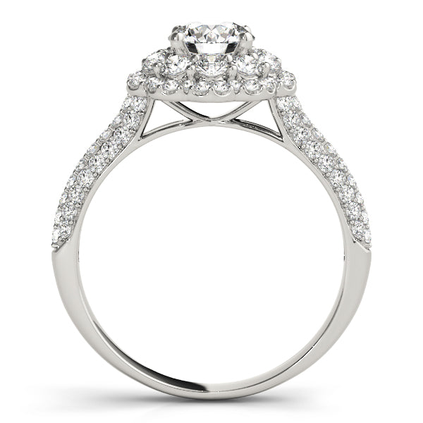 Double Halo Pavé Engagement Rings