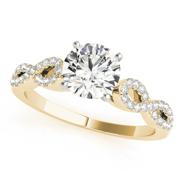 Infinity Twisted Shank Engagement Ring