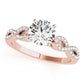 Infinity Twisted Shank Engagement Ring