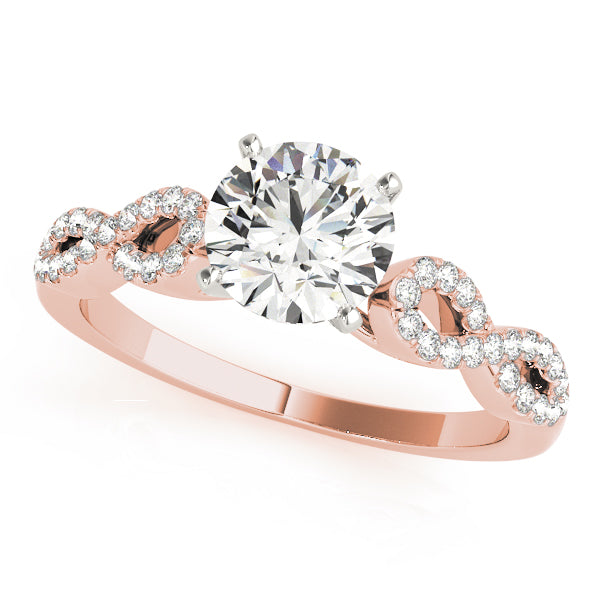 Infinity Twisted Shank Engagement Ring