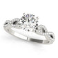 Infinity Twisted Shank Engagement Ring