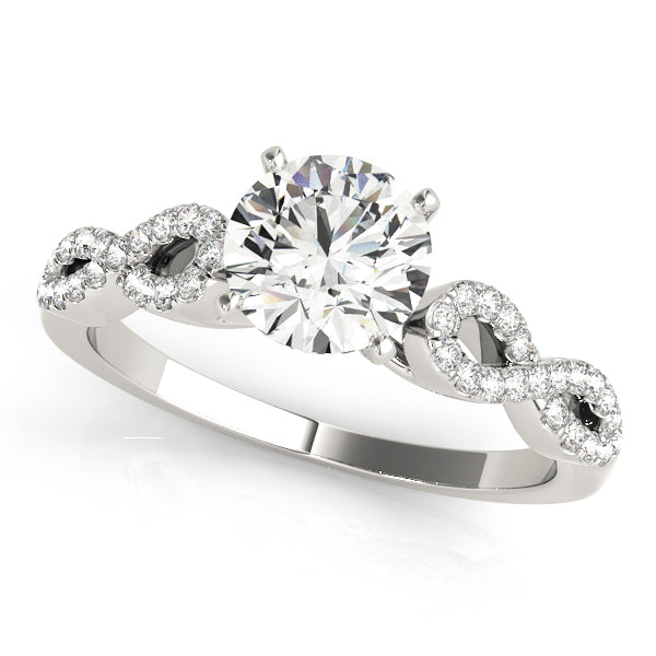 Infinity Twisted Shank Engagement Ring