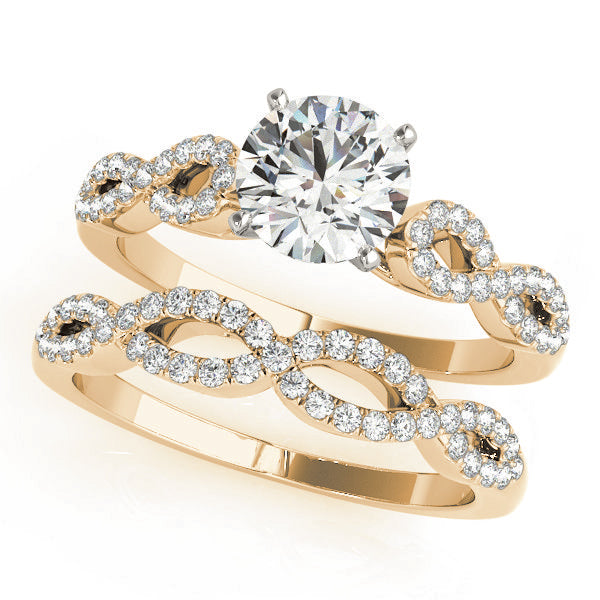 Infinity Twisted Shank Engagement Ring