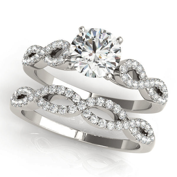 Infinity Twisted Shank Engagement Ring