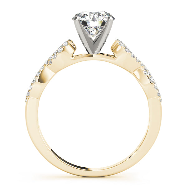 Infinity Twisted Shank Engagement Ring