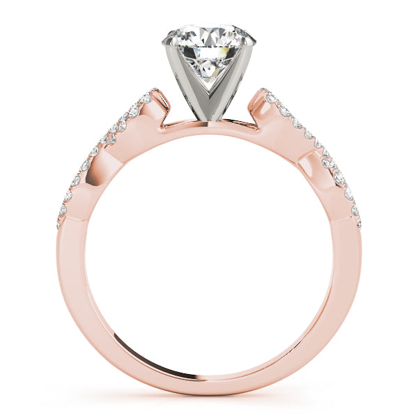 Infinity Twisted Shank Engagement Ring