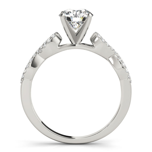 Infinity Twisted Shank Engagement Ring