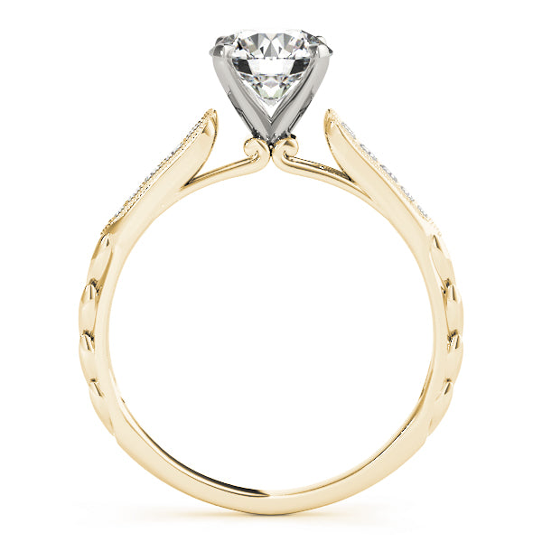 Vintage Inspired Single Row Engagement Ring