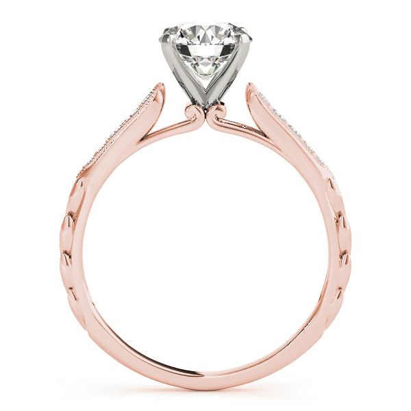 Vintage Inspired Single Row Engagement Ring