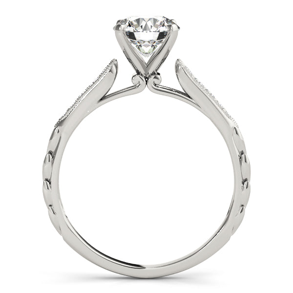 Vintage Inspired Single Row Engagement Ring