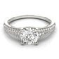 Vintage Multirow Milgrain Engagement Ring