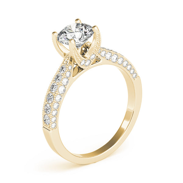 Vintage Inspired Milgrain Engagement Ring