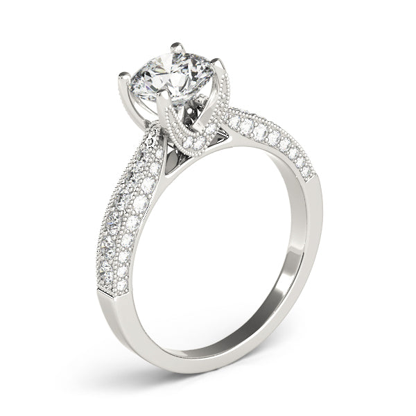 Vintage Inspired Milgrain Engagement Ring
