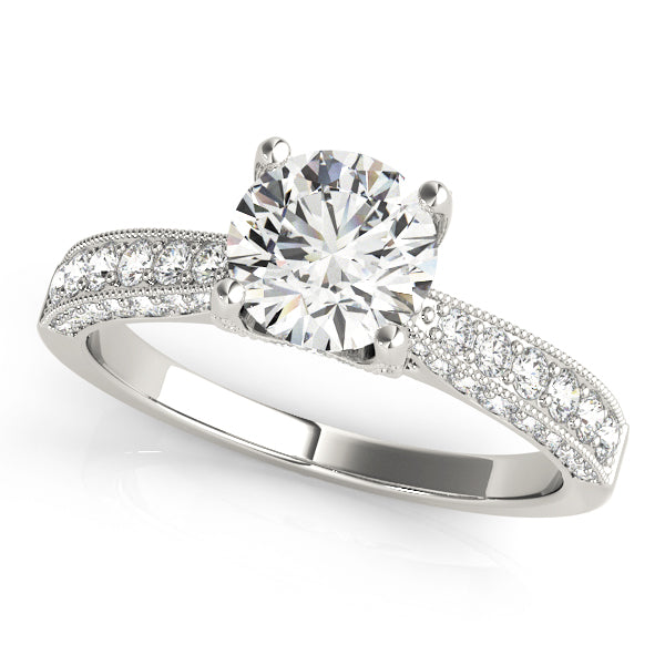 Vintage Inspired Milgrain Engagement Ring