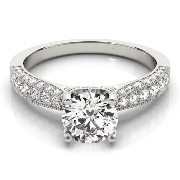 Vintage Inspired Milgrain Engagement Ring
