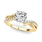 Bypass Single Row Engagement Ring