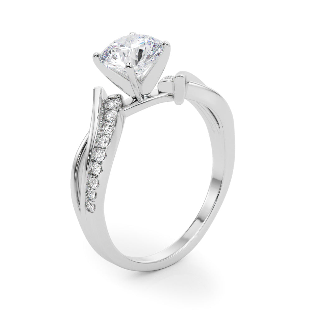 Bypass Single Row Engagement Ring