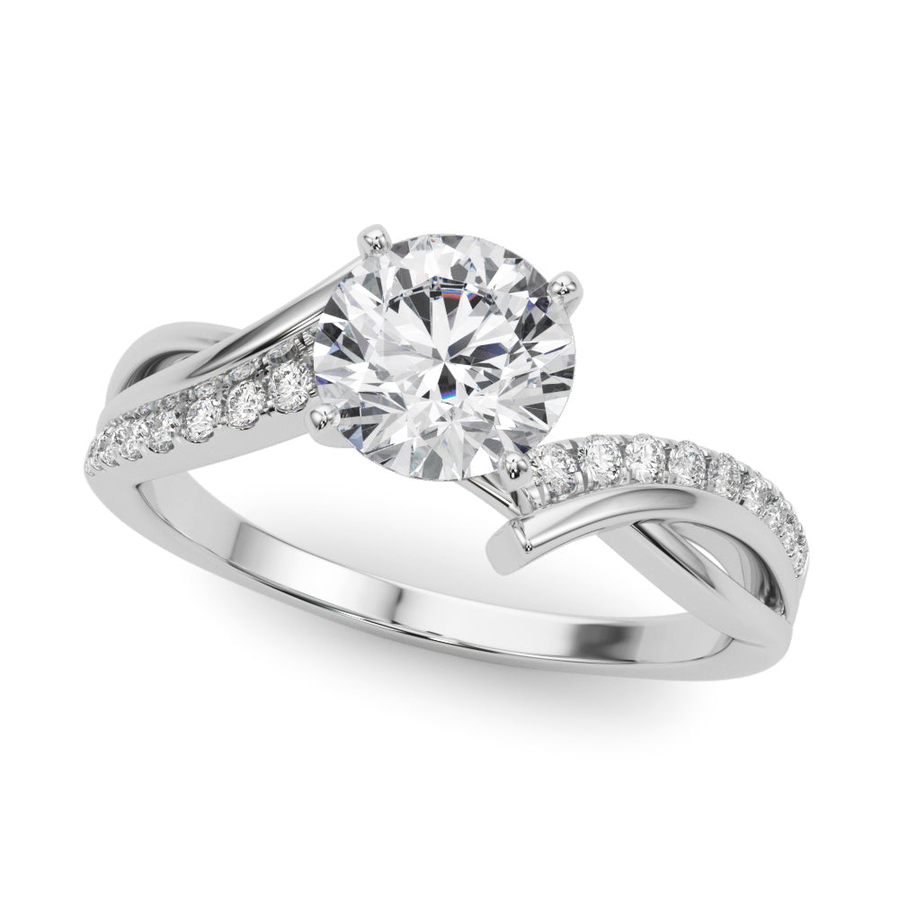 Bypass Single Row Engagement Ring