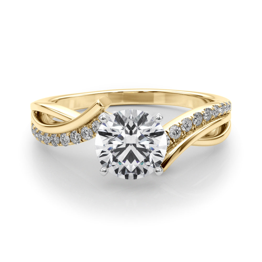 Bypass Single Row Engagement Ring