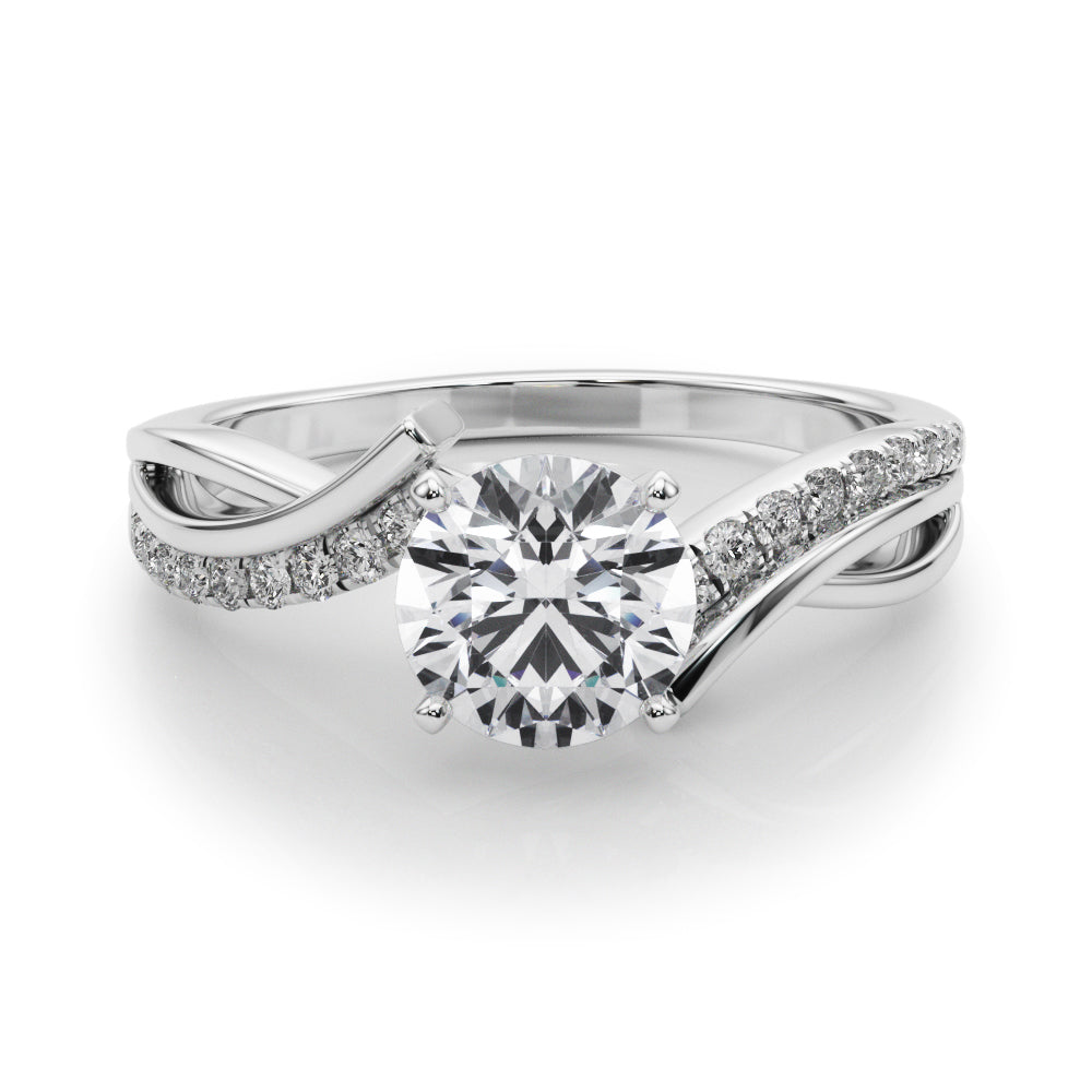 Bypass Single Row Engagement Ring