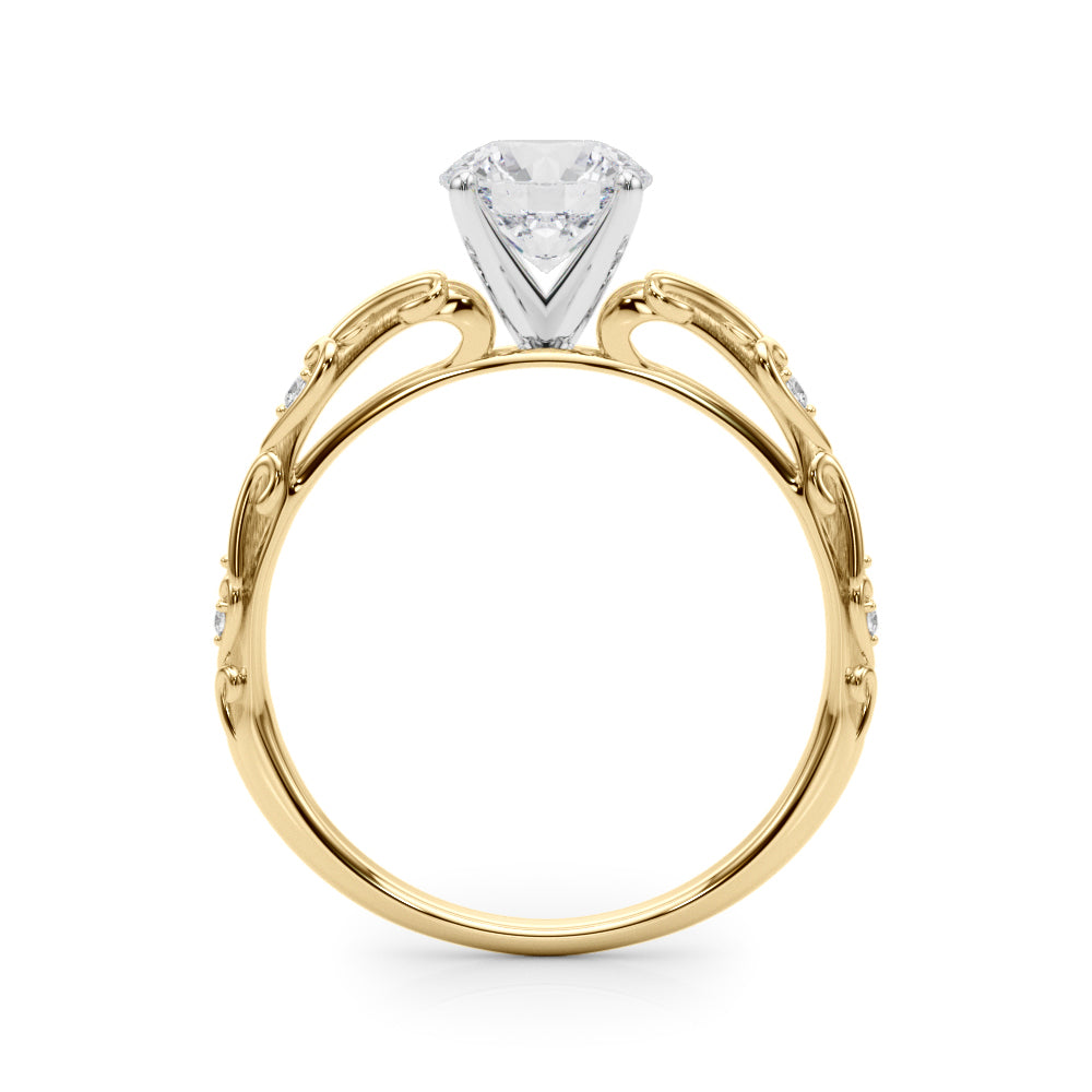 Accented Vintage-Inspired Engagement Ring