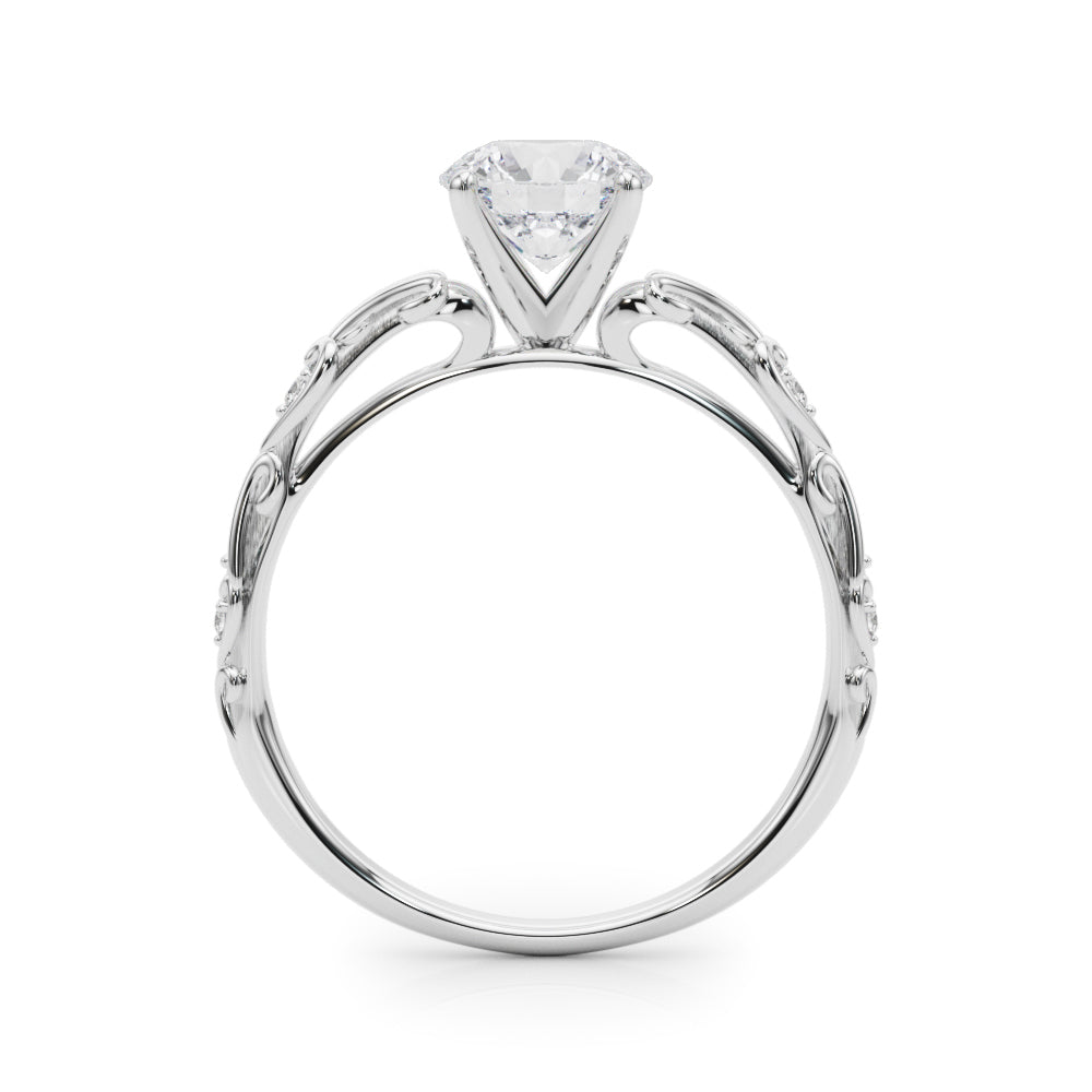 Accented Vintage-Inspired Engagement Ring