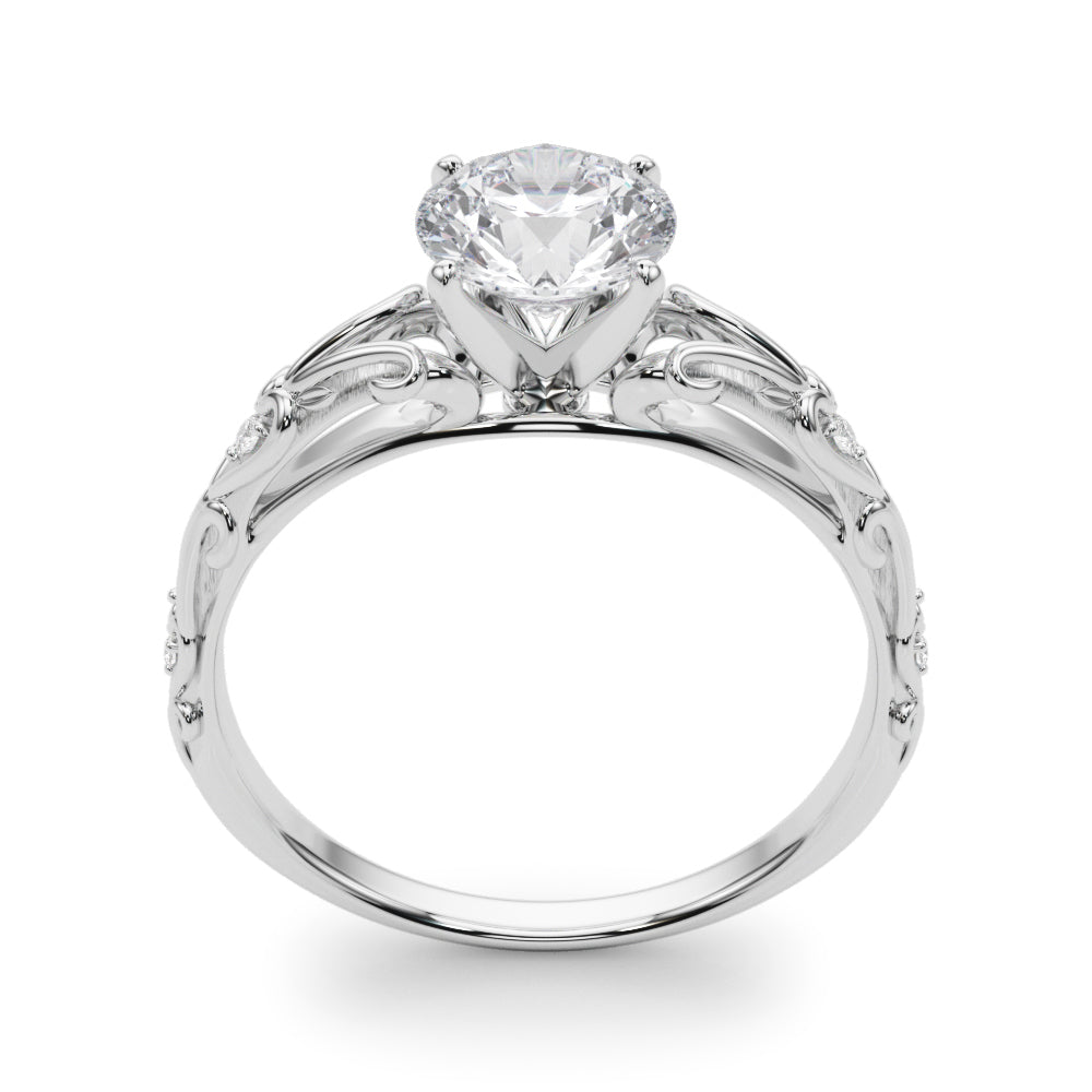 Accented Vintage-Inspired Engagement Ring