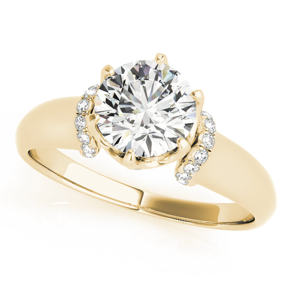 Solitaire Cluster Sides Engagement Rings