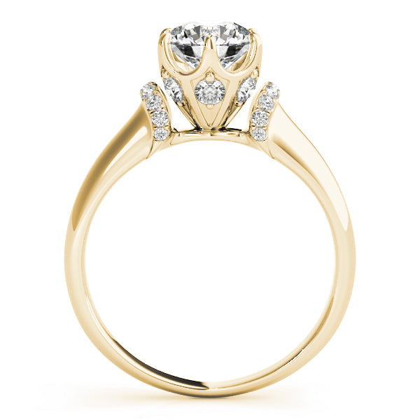 Solitaire Cluster Sides Engagement Rings