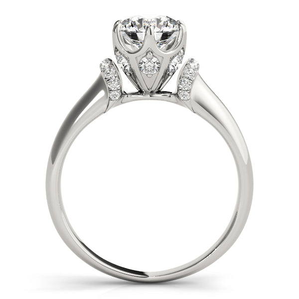Solitaire Cluster Sides Engagement Rings