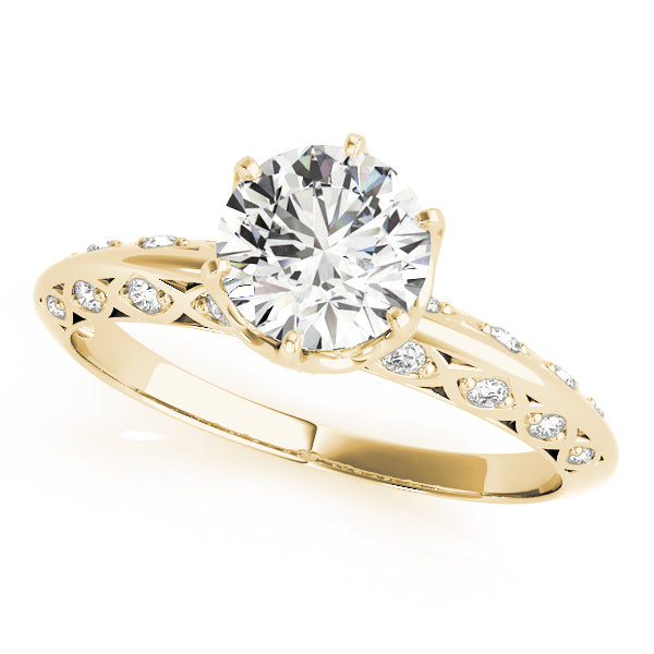 Vintage Solitaire Round Engagement Rings