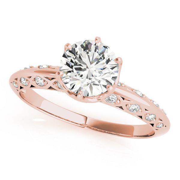 Vintage Solitaire Round Engagement Rings
