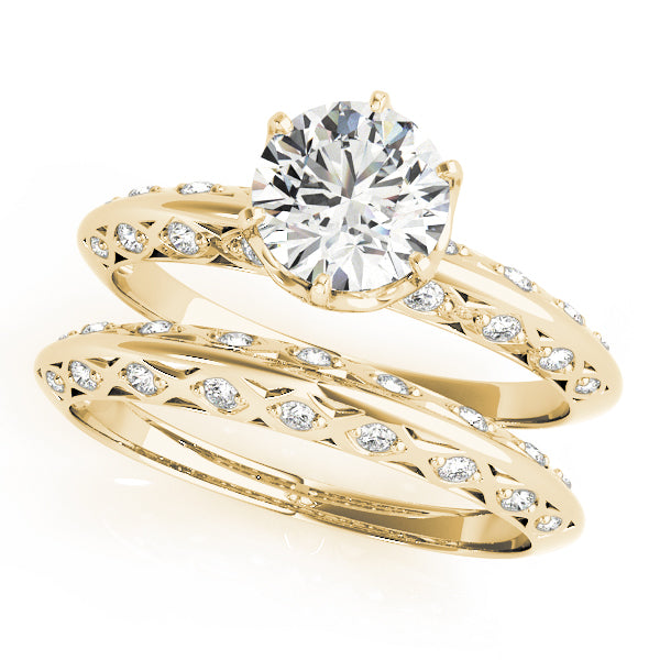 Vintage Solitaire Round Engagement Rings