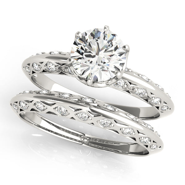 Vintage Solitaire Round Engagement Rings