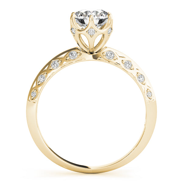 Vintage Solitaire Round Engagement Rings
