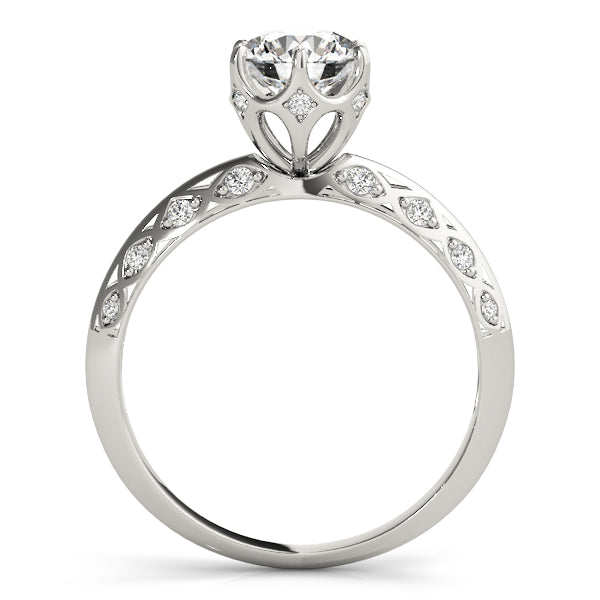 Vintage Solitaire Round Engagement Rings