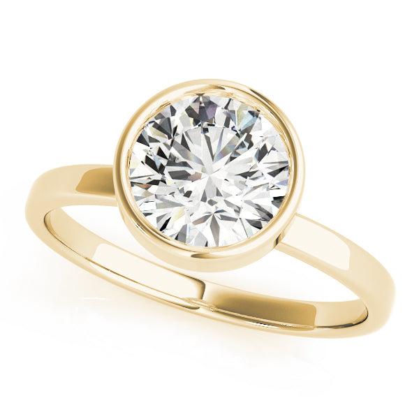 Solitaire Bezel Set Round Engagement Ring