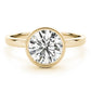 Solitaire Bezel Set Round Engagement Ring