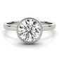 Solitaire Bezel Set Round Engagement Ring
