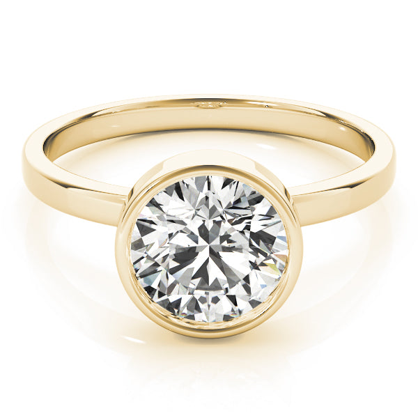 Solitaire Bezel Set Round Engagement Ring