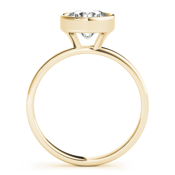 Solitaire Bezel Set Round Engagement Ring