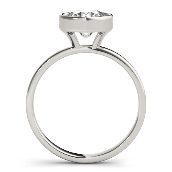 Solitaire Bezel Set Round Engagement Ring