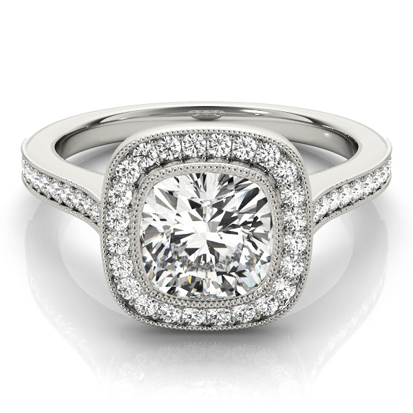 ENGAGEMENT RINGS HALO CUSH