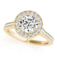Antique Style Milgrain Halo Engagement Rings